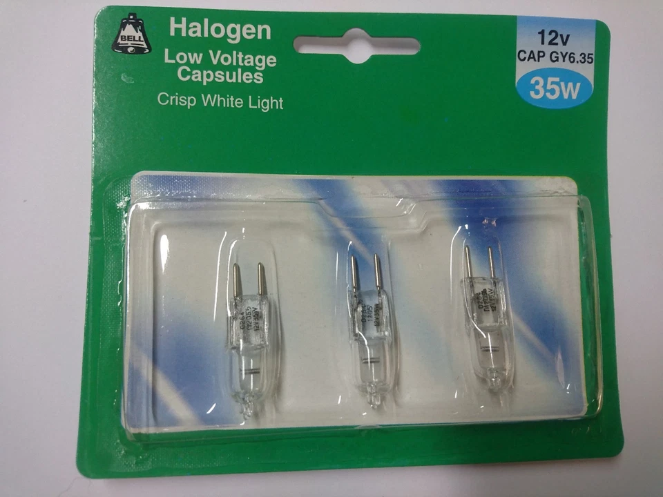 CAPSULE LAMPS 35W GY6.35 HALOGEN DIMMABLE X 3 BELL BRANDED - Image 1 of 1