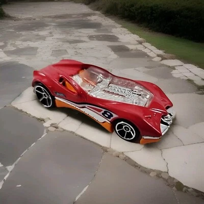 2003 Hot Wheels Race Car CUL8R All Stars #8 Bright Red Orange Rare Diecast 1:64  - Image 1 of 4