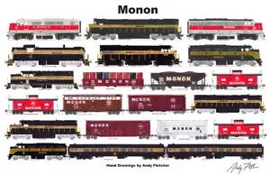 Poster orizzontale Monon 11"x17" firmato Andy Fletcher - Foto 1 di 1