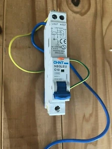 CHINT 10 AMP 30ma TIPO C 10kA 30mA RCBO NB3LEU C10 240v - Imagen 1 de 2
