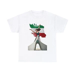 Damen-Life-Freedom (Zan-Zendegi-Azadi) schweres Baumwoll-T-Shirt aus Unisex - Bild 1 von 4