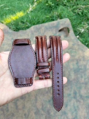 Cinturino orologio in vera pelle di mucca 17 18 19 20 21 22 23 24 mm - Immagine 1 di 4