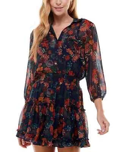 City Studio Juniors' Floral-Print Shirtdress MSRP $49 Size M # 12B 1738 Blm - Picture 1 of 6