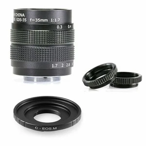 Fujian 35mm F/1.7 C mount 2/3" CCTV Lens for Canon M mount Cameras M2 M3 M5 - Picture 1 of 7