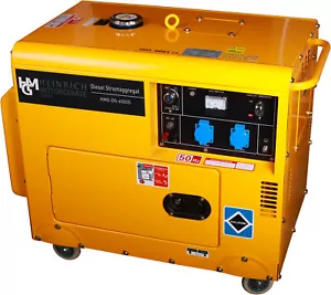 Diesel Stromerzeuger Notstromaggregat Stromaggregat 230V HMG-DG-6500S Generator - Bild 1 von 1
