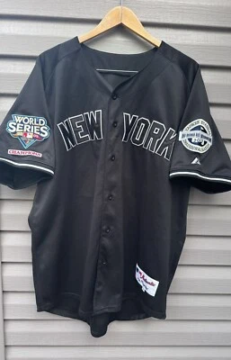 NY Yankees #46 Andy Pettitte Majestic Jersey 2009 Champs Mens  52 World Series - Image 1 of 4