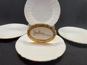 SHELLEY REGENCY OLEANDER 6" BREAD PLATE - GOLD TRIM - Picture 1 of 5