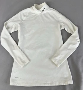 Nike Therma-Fit Herren Langarmshirt mit Stehkragen (mit Daumenlöchern Gr. XL weiß - Bild 1 von 7