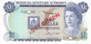 Bermuda 1 Dollar 1984 Specimen UNC - Picture 1 of 2