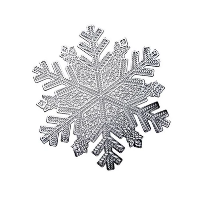 6 Silver 18" wide Snowflake Round Vinyl Placemats Wedding Party Decorations - Image 1 of 4