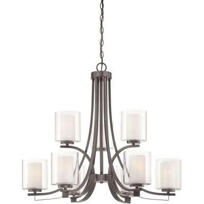 Minka-Lavery 4109-172 OPEN BOX Parsons Studio Chandelier Smoked Iron - Image 1 of 2