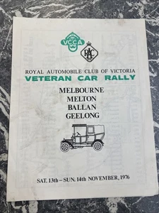 Folleto de colección coche veterano rally racv 1976 vcca melbourne meltonballan geelong - Imagen 1 de 3