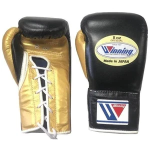 Winning Boxing Gloves CO-MS-200 8oz Black Gold Professional String Type JAPAN - Picture 1 of 1