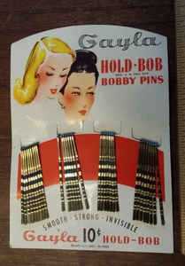 VINTAGE GAYLA HOLD BOB BOBBY PINS - 1947 - CHICAGO 16, ILLINOIS - Bild 1 von 2