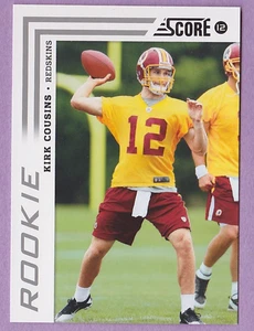 2012 Score Football #343 Kirk Cousins Rookie RC Redskins Vikings Falcons - Picture 1 of 2