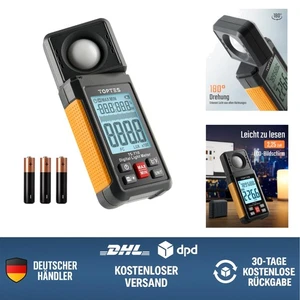 TOPTES TS-710 Luxmeter 0 bis 200000 Lux Lichtmessgerät Messlicht drehbar - Bild 1 von 10