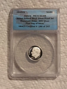 2019-S plata .999 prueba ANACS PR70 DCAM!!!!! - Imagen 1 de 2