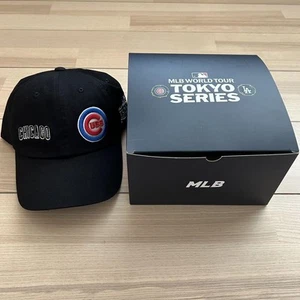 MLB Chicago Cubs Tokyo Series 2025 Black Cap Limited Edition Free Size From Jap - Picture 1 of 9