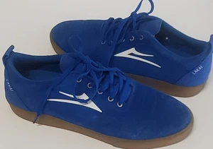 Lakai Ltd. Bristol Skate Sneakers 10.5 Blue Suede Rivets Low Profile Gum Soles - Picture 1 of 16