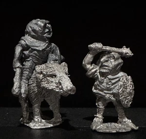 Citadel FTG Gnoll C12 Great Goblin Boar Rider w. Dismount Vintage Fantasy Metal - Picture 1 of 2