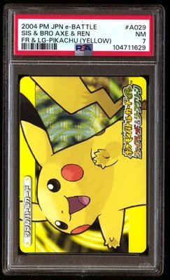 PSA 7 Sis & Bro Axe Ren A029 Pokemon E-Battle Firered Leafgreen Japanese 2004 Fr - Image 1 of 2