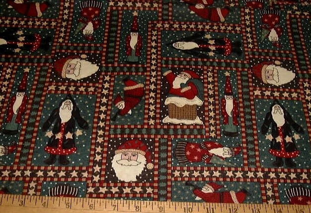 DEBBIE MUMM Fabric - VISIONS OF CHRISTMAS - Sampler Squares - 17" REMNANT - Image 1 of 1