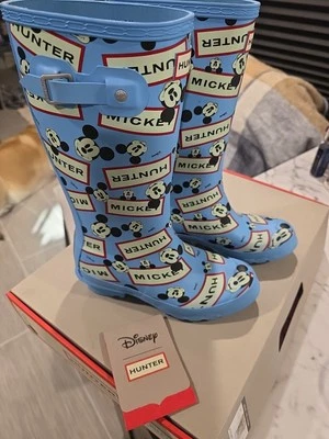 Disney Mickey Mouse Hunter Boots, Girls Size 4 or Women's Size 5 - Image 1 of 4