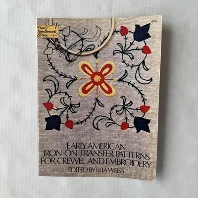 Vintage Early American Iron-on Transfer Embroidery Ptrn,Dover Needlework Series - Image 1 of 4
