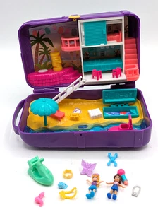 Polly Pocket Playset Beach Vibes Backpack Beach House Dolls and Accessories - Picture 1 of 6