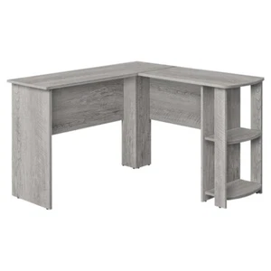 Computer Desk Home Office Corner 48"L L Shape Work Laptop Laminate Grey - Picture 1 of 4