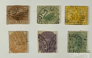 Australia Vintage Queen Victoria Postage Stamps Mix Lot NY-773 - Picture 1 of 1