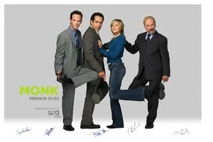 Monk Cast mit Tony Shalhoub  +  5 fach signiert + Autogrammfoto   - Bild 1 von 1