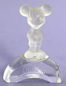 Disney Disneyland Frosted Glass Crystal Mickey Mouse Figure Paperweight - Picture 1 of 8