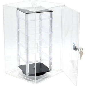 Locking Revolving Rotating Earrings Display Case Stand 32 2" Cards, 13 3/4" High - Picture 1 of 3