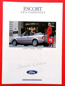 Ford Escort XR3i 1988 descapotable folleto de ventas edición especial - ¡como nuevo! - Imagen 1 de 3