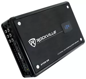 Rockville ATOM 8B 8 Channel 3500 Watt Marine/Boat Amplifier Amp w/Bluetooth - Picture 1 of 9