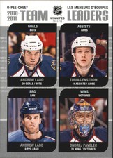 2011-12 O-Pee-Chee Team Leaders #TL2 A Ladd/T Enstrom/A Ladd/O Pavelec