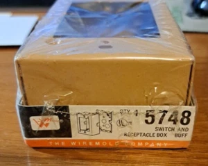 Wiremold V5748 Switch & Receptacle Box BUFF - Picture 1 of 4