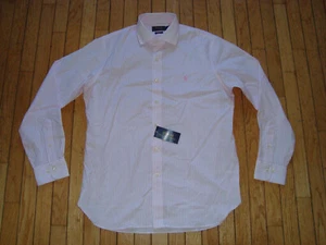 POLO RALPH LAUREN MEN'S PINK STRIPE DRESS SHIRT EASY CARE SIZE 16 & 34-35 BNWT! - Picture 1 of 12