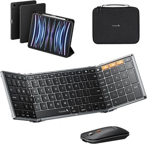 ProtoArc Foldable Portable Keyboard and Mouse XKM01 A - for iPad Pro 12.9" iMac - Picture 1 of 14