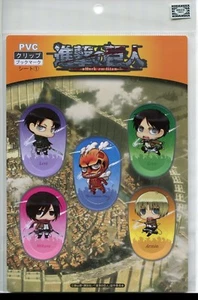 5 pcs bookmark set Attack on Titan anime Eren Jaeger Mikasa Ackerman Armin Levi - Picture 1 of 2