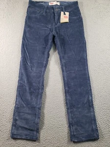 Levi's 511 Jeans Youth Boys 14 Blue Corduroy Slim NWT Slightly Tapered 27x27 - Picture 1 of 17