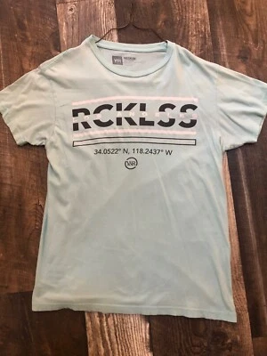 Camiseta YR Young & Reckless Azul Logo Cuello Redondo Manga Corta Mediana Foto 1 de 3
