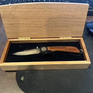 Boston Tea Party Ships & Museum Folding Pocket Knife In Decorative Collector Box - Picture 1 of 7