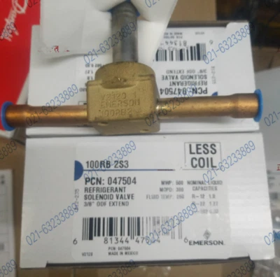1pcs NEW EMERSON cold storage air conditioning ice maker solenoid valve 100RB2S3 - Image 1 of 2