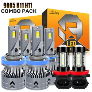 For Subaru XV Crosstrek 2015 6000K LED Headlight Hi/Low Beam+Fog Light Bulbs Kit - Picture 1 of 12