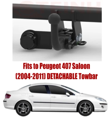 Barra de remolque desmontable para PEUGEOT 407 berlina (2004-2011) y SIN ELECTRICIDAD - P041 Foto 1 de 3