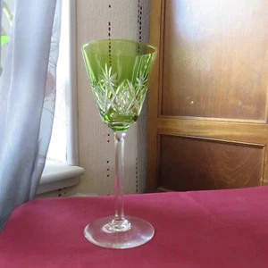 1 Vetro Roemer Cristallo Di saint louis O Val San Lambert Colore Verde H 20,5 CM - Foto 1 di 9