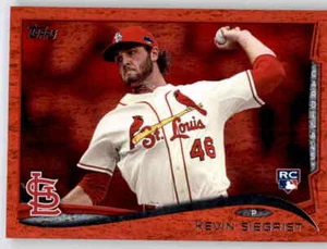 2014 Topps Red Hot Foil Kevin Siegrist novato radiocontrol inserción paralela Cardinals #344 - Imagen 1 de 2