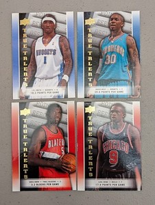 2008-09 Upper Deck Basketball True Talents Lot Of 4 Cards Smith Deng West Oden